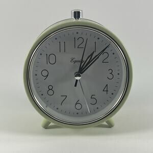 Equity Twin Bell Alarm Clock Green Retro Analog Loud Bedside
